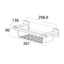 Tiger Wandkorf Items RVS -Badkamer Winkel 123 2183