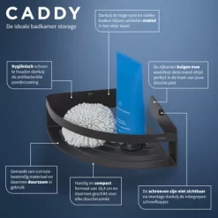 Tiger Caddy Hoekkorf Klein Zwart -Badkamer Winkel 123 2199