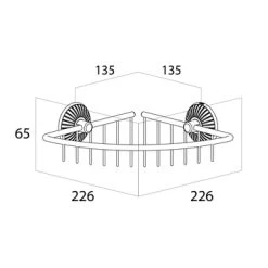 Tiger Ivy Hoekkorf Chroom/wit 7 Tiger Ivy Hoekkorf Chroom/wit -Badkamer Winkel 123 2221