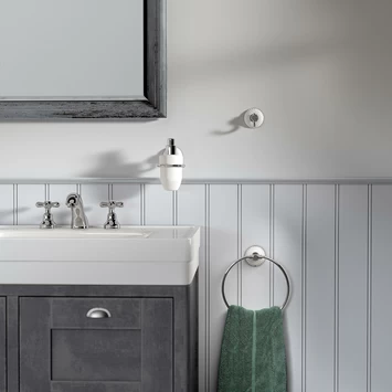 Tiger Ivy Zeepdispenser 200ml Chroom/wit Keramiek 4 Tiger Ivy Zeepdispenser 200ml Chroom/wit Keramiek - Afbeelding 4