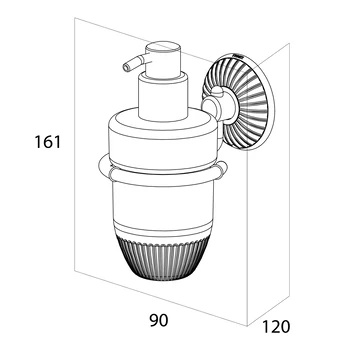 Tiger Ivy Zeepdispenser 200ml Chroom/wit Keramiek 6 Tiger Ivy Zeepdispenser 200ml Chroom/wit Keramiek - Afbeelding 6