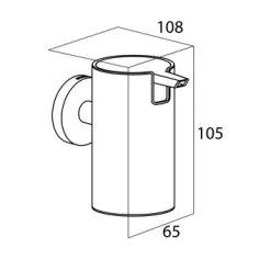 Tiger Zeepdispenser Boston Groot Hangend RVS -Badkamer Winkel 123 2404