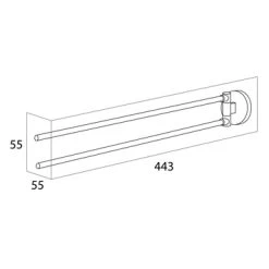 Handson Handdoekrek Smart Met Draaibare Armen Chroom -Badkamer Winkel 123 2447