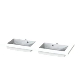 Tiger Maryport Badkamermeubelset 120 Cm Mat Wit Met Wit Glanzende Polybeton Wastafel En Matzwarte Grepen -Badkamer Winkel 123 245