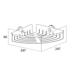 Tiger Hoekkorf Boston Groot Chroom -Badkamer Winkel 123 2473