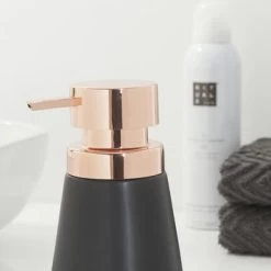 Sealskin Zeepdispenser Conical Porcelein Zwart -Badkamer Winkel 123 2542