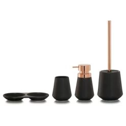 Sealskin Zeepdispenser Conical Porcelein Zwart -Badkamer Winkel 123 2543