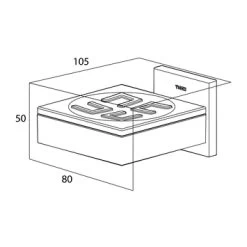 Tiger Zeepbakje Items Hangend RVS -Badkamer Winkel 123 2584