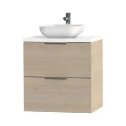 Tiger Badkamermeubel Studio 60 Cm Naturel Eik Met Keramische Waskom Hoogglans Wit En Profielgrepen 6 Tiger Badkamermeubel Studio 60 Cm Naturel Eik Met Keramische Waskom Hoogglans Wit En Profielgrepen -Badkamer Winkel 123 260