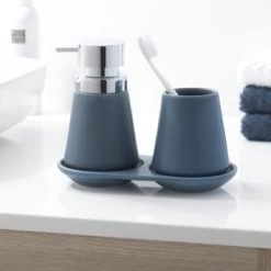 Sealskin Zeepbakje Conical Porselein Blauw -Badkamer Winkel 123 2615