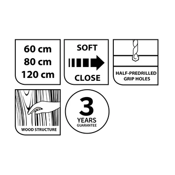 Tiger Badkamermeubel Studio 60cm Chalet Eik/witte Waskom Met Vierkante Greep 9 Tiger Badkamermeubel Studio 60cm Chalet Eik/witte Waskom Met Vierkante Greep - Afbeelding 9