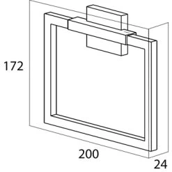 Tiger Zenna Handdoekring Chroom/wenge -Badkamer Winkel 123 2798