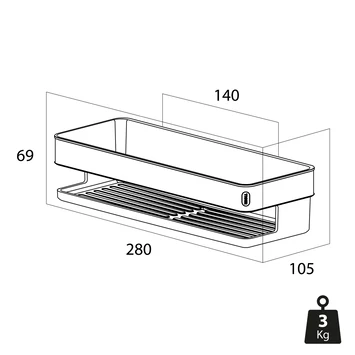 Tiger Douchemand Carv 28 Cm Zwart 8 Tiger Douchemand Carv 28 Cm Zwart - Afbeelding 8
