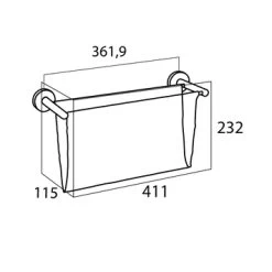 Tiger Magazine Houder Boston RVS Glans -Badkamer Winkel 123 2882