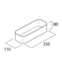 Tiger Wandrek/douchemand 2-store 25cm Zwart -Badkamer Winkel 123 2987
