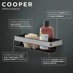 Tiger Douchemand Cooper 28 Cm RVS/zwart -Badkamer Winkel 123 2995