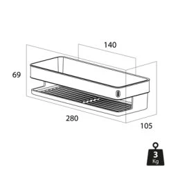 Tiger Douchemand Cooper 28 Cm RVS/zwart -Badkamer Winkel 123 2996
