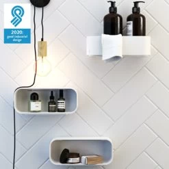 Tiger Wandrek/douchemand 2-store 25cm Wit -Badkamer Winkel 123 3017