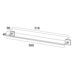 Tiger Handdoekrek Melbourne Chroom -Badkamer Winkel 123 3027