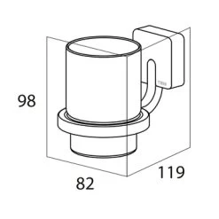 Tiger Bekerhouder Impuls Hangend Met Beker RVS -Badkamer Winkel 123 3037