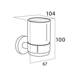 Tiger Bekerhouder Boston Met Beker Chroom -Badkamer Winkel 123 3058