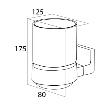 Tiger Bekerhouder Ontario Hangend Met Beker Chroom 2 Tiger Bekerhouder Ontario Hangend Met Beker Chroom - Afbeelding 2