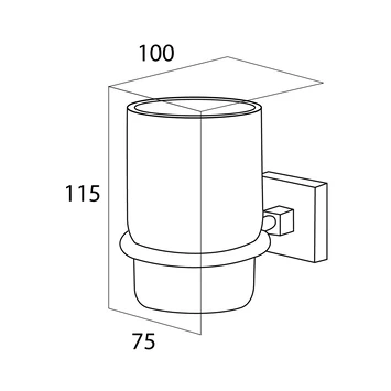 Tiger Bekerhouder Melbourne Hangend Met Beker Chroom 5 Tiger Bekerhouder Melbourne Hangend Met Beker Chroom - Afbeelding 5