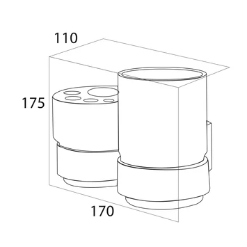 Tiger Dubbele Bekerhouder Ontario Met Bekers Chroom 3 Tiger Dubbele Bekerhouder Ontario Met Bekers Chroom - Afbeelding 3
