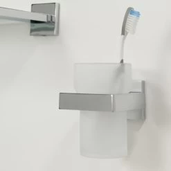 Tiger Bekerhouder Items Hangend Met Beker Chroom -Badkamer Winkel 123 3111