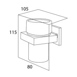 Tiger Bekerhouder Items Hangend Met Beker Chroom -Badkamer Winkel 123 3113
