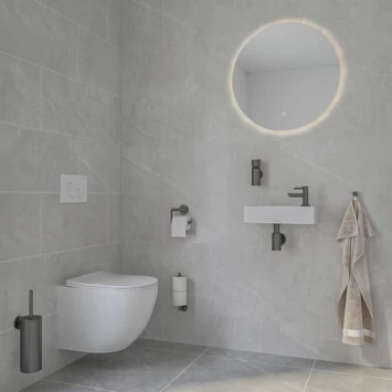 Marho Zeepdispenser Luxor Gun Metal 2 Marho Zeepdispenser Luxor Gun Metal - Afbeelding 2