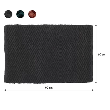 Sealskin Badmat Delhi 60x90cm Donkergrijs 7 Sealskin Badmat Delhi 60x90cm Donkergrijs - Afbeelding 7