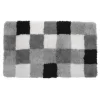 GAMMA Badmat Blok Zwart Met Grijs 60x90 Cm