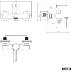 Handson Badkraan Oscar Chroom 15 Cm -Badkamer Winkel 123 329