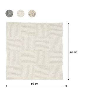 Sealskin Badmat Reverse 60x60cm Ivoor 5 Sealskin Badmat Reverse 60x60cm Ivoor - Afbeelding 5