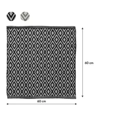 Sealskin Badmat Trellis 60x60cm Zwart -Badkamer Winkel 123 3531