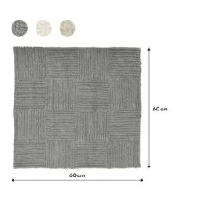 Sealskin Badmat Reverse 60x60cm Grijs -Badkamer Winkel 123 3589