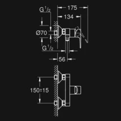 Grohe Douchemengkraan Start Edge -Badkamer Winkel 123 374
