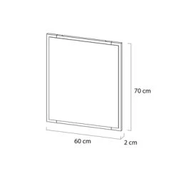 Tiger S-line Frame Spiegel 60x70 Cm Mat Zwart -Badkamer Winkel 123 3821