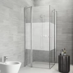 Sealskin Douchecabine Code Hoekinstap 4-delig 90x197 Cm Met Gesatineerde Band