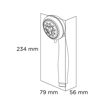 Tiger Splash Handdouche Trento 3 Standen Chroom 6 Tiger Splash Handdouche Trento 3 Standen Chroom - Afbeelding 6