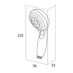 Tiger Splash Eco Handdouche Malaga Waterbesparend Chroom -Badkamer Winkel 123 4149