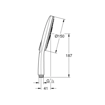 Grohe Handdouche Vitalio Smartactive 150/3 6 Grohe Handdouche Vitalio Smartactive 150/3 - Afbeelding 6