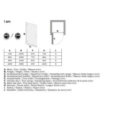 Sealskin Swingdeur Voor Nis I AM 200x100 Cm Chroom -Badkamer Winkel 123 4352
