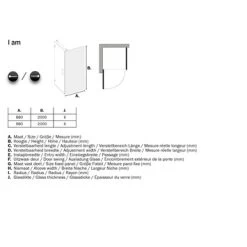 Sealskin Douchewand Voor Swingdeur I AM 200x90 Cm RVS -Badkamer Winkel 123 4383