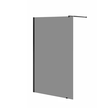 Allibert Douchewand Colors 120x200 Cm Gerookt Glas Met Zwarte Profielen 1 Allibert Douchewand Colors 120x200 Cm Gerookt Glas Met Zwarte Profielen