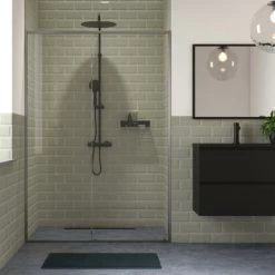 Sealskin Schuifdeur Voor Nis Contour 120x200 Cm Mat Grijs