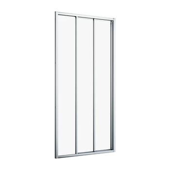 Sealskin Hooked Driedelige Schuifdeur 95x200 Cm, 6 Mm Helder Veiligheidsglas Met Antikalklaag Zilver Hoogglans 4 Sealskin Hooked Driedelige Schuifdeur 95x200 Cm, 6 Mm Helder Veiligheidsglas Met Antikalklaag Zilver Hoogglans - Afbeelding 4