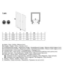 Sealskin Pendeldeur Voor Nis I AM 100x200 Cm RVS -Badkamer Winkel 123 4612