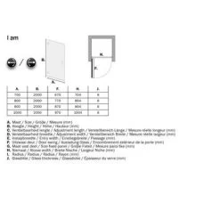 Sealskin Swingdeur Voor Nis I AM 200x90 Cm Chroom -Badkamer Winkel 123 4631